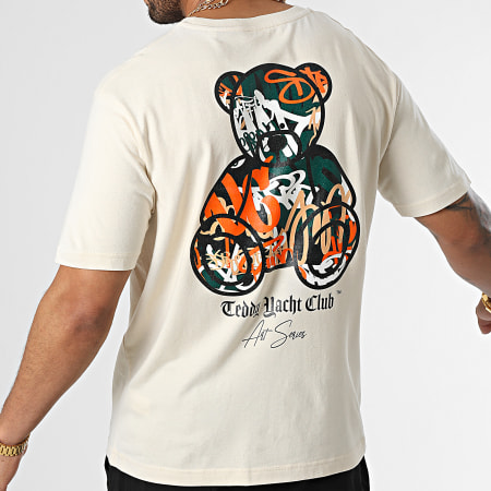 Teddy Yacht Club - Oversize Camiseta Large Art Series 2 Beige Vintage
