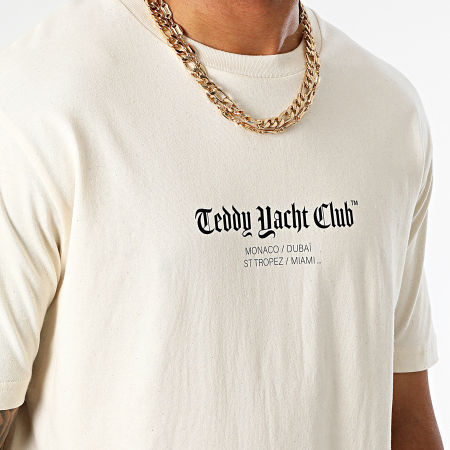 Teddy Yacht Club - Oversize Camiseta Large Art Series 2 Beige Vintage
