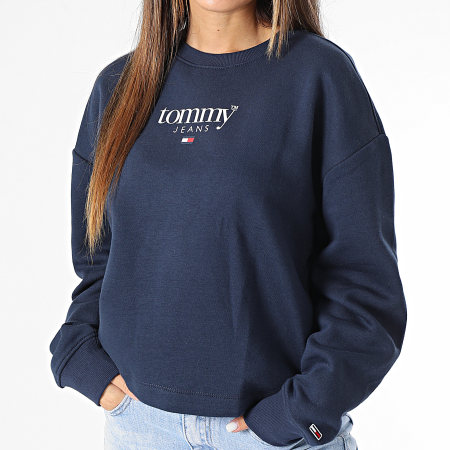 Tommy Jeans - Felpa Donna Relaxed Essential 4325 a girocollo Blu Navy