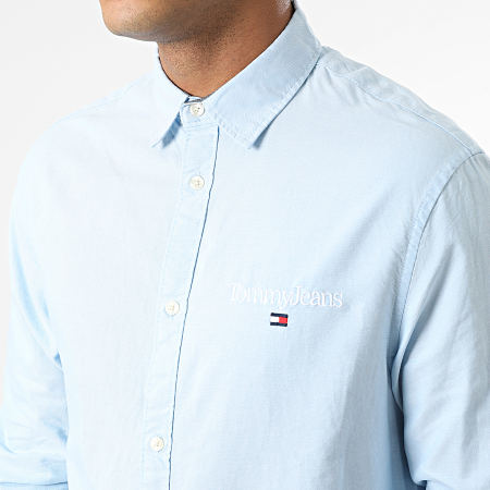 Tommy Jeans - Chemise Manches Longues Serif Linear Oxford 5143 Bleu Clair