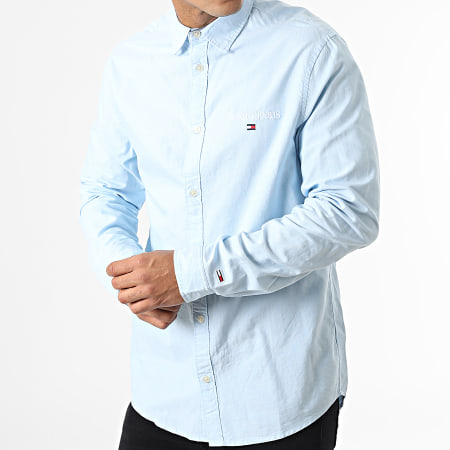 Tommy Jeans - Serif Linear Oxford Camisa Manga Larga 5143 Azul Claro