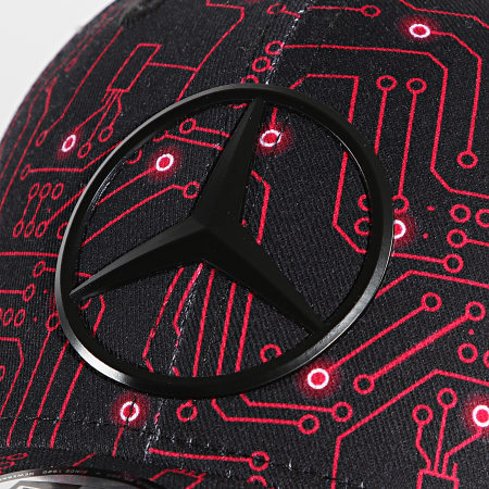 Casquette New Era Mercedes E-Sports - Modèle 9Forty, Réglable, Imprimé All Over, Visière Incurvée, Taille Unique