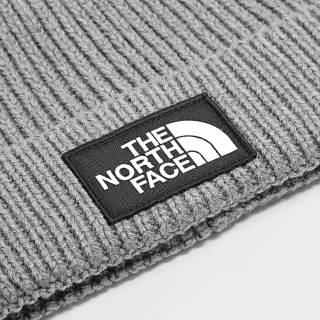 The North Face - Bonnet Logo Box Gris Chiné