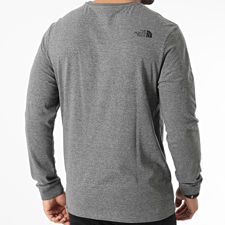 The North Face - Tee Shirt Manches Longues Simple Dome A3L3B Gris Chiné