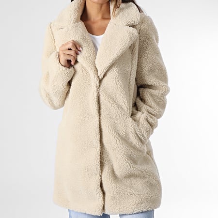 Vero Moda - Abrigo polar de mujer Donna Beige