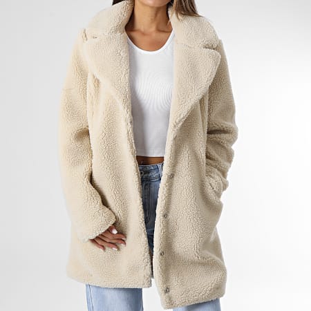 Vero Moda - Abrigo polar de mujer Donna Beige