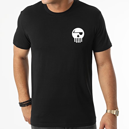 La Piraterie - Tee Shirt Logo Chest And Back Noir Blanc