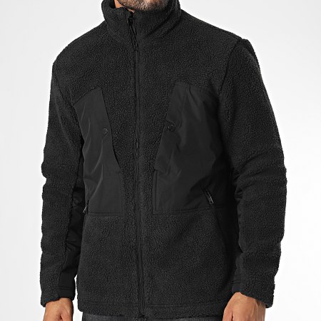 Only And Sons - Chaqueta Sherpa Zip Villads Negra
