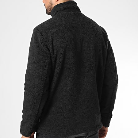 Only And Sons - Giacca con zip in sherpa nero di Villads