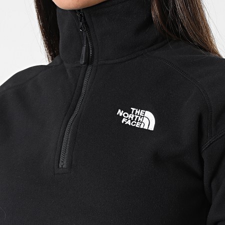 The North Face - Sweat Col Zippé Femme Crop Polaire A7SS9 Noir