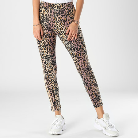 Adidas Originals - Legging de mujer con rayas HK5191 Beige leopardo