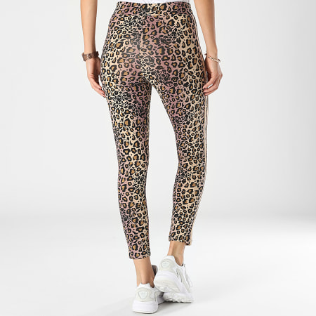 Adidas Originals - Legging de mujer con rayas HK5191 Beige leopardo