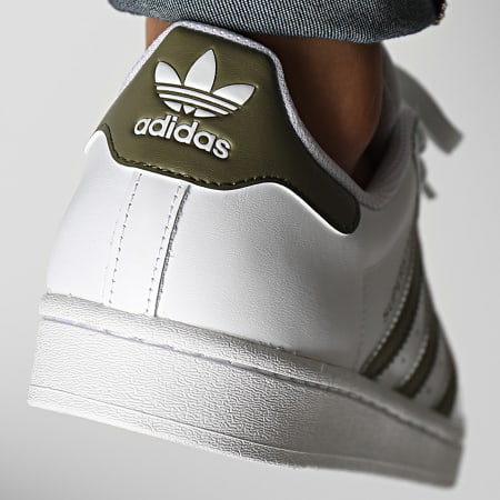 Adidas Originals - Sneakers Superstar HP5501 Cloud White Focus Olive