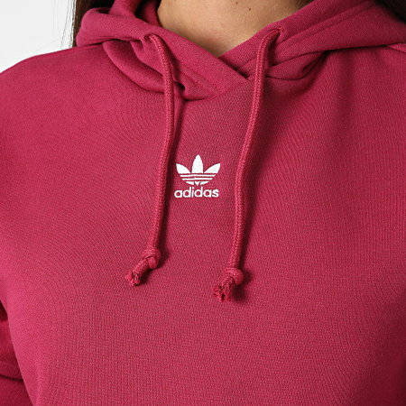 Adidas Originals - Sudadera con capucha para mujer Crop HJ7849 Burdeos