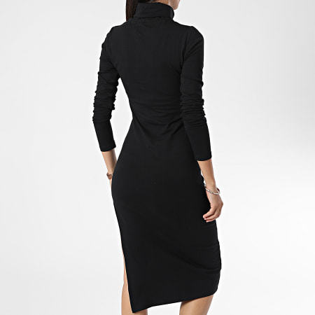 Calvin Klein - Vestido de mujer con cuello vuelto 9992 Negro
