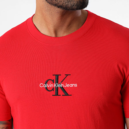 Calvin Klein - Camiseta Monologo 0855 Rojo