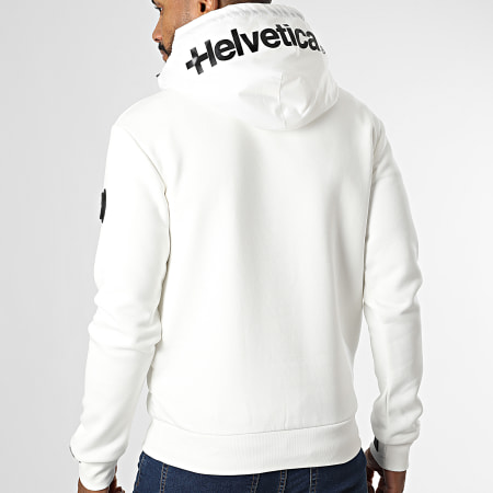 Helvetica - Melton Chaqueta blanca con capucha y cremallera