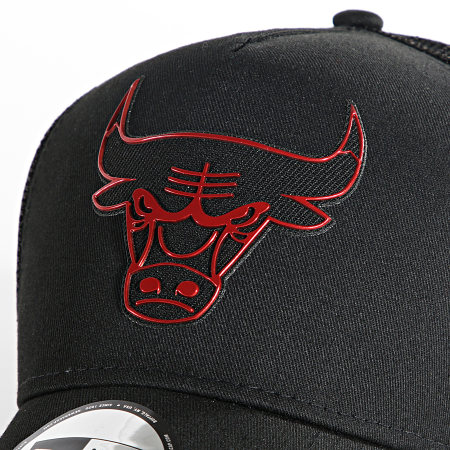 New Era - Casquette Trucker 9Forty Foil Logo Chicago Bulls Noir