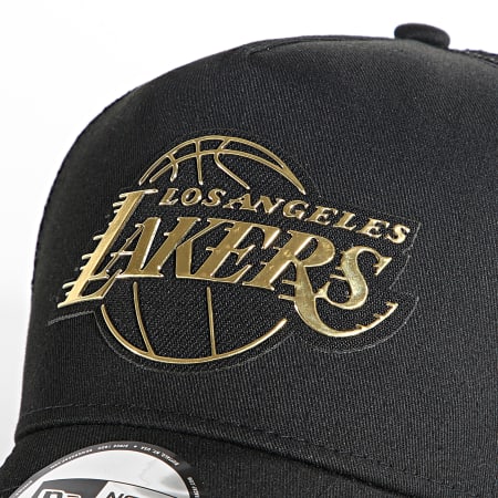 New Era - Casquette Trucker 9Forty Foil Logo Los Angeles Lakers Noir