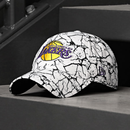 New Era - Casquette 9Forty Marble Los Angeles Lakers Blanc