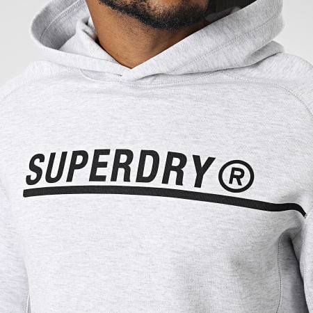 Superdry - M2012130A Felpa con cappuccio grigio erica