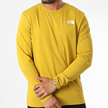 The North Face - Tee Shirt Manches Longues A2TX1 Jaune Moutarde