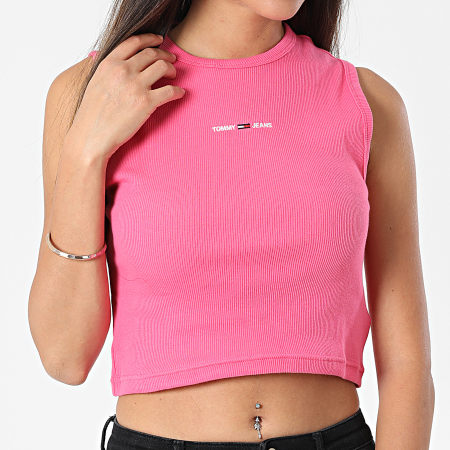 Tommy Jeans - Camiseta de tirantes para mujer 3702 Rosa