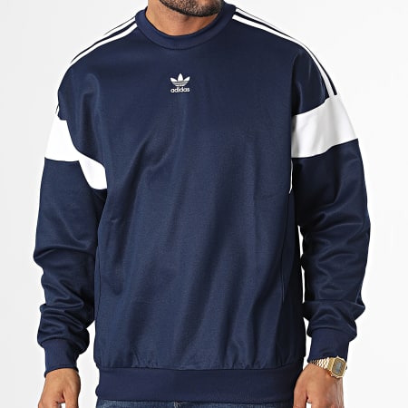 Adidas Originals - Sudadera de cuello redondo HN6116 Azul marino