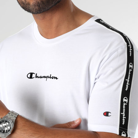 Champion - Camiseta Con Rayas 217834 Blanco