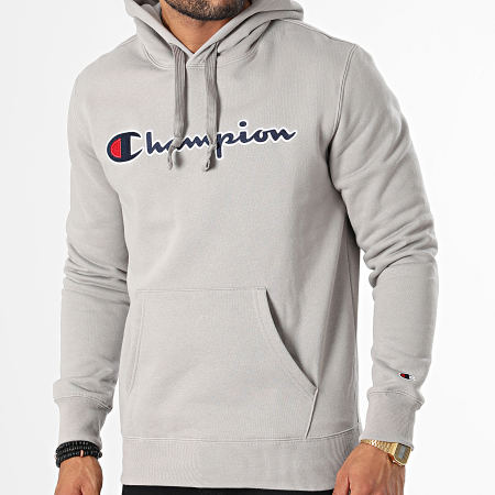 Champion - Felpa con cappuccio 217858 Grigio chiaro