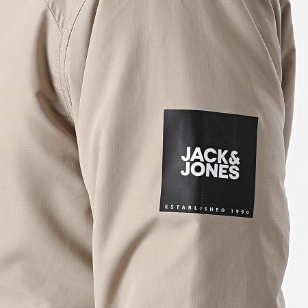 Jack And Jones - Giacca con cappuccio e zip Lock Beige