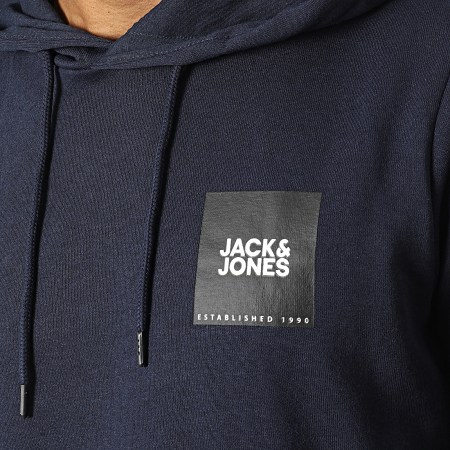 Jack And Jones - Lot De 2 Sweats Capuche Lock Bleu Marine Gris Chiné