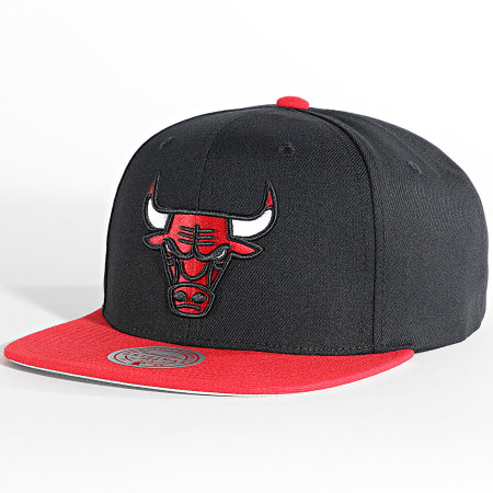 Mitchell and Ness - Chicago Bulls Core Basic Snapback Cap Negro Rojo