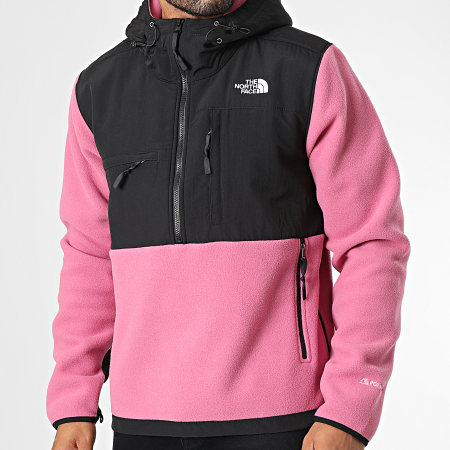 The North Face - Denali A7UR3 Giacca con zip e cappuccio in pile rosa