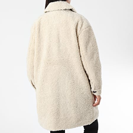 Vero Moda - Manteau Mouton Sherpa Femme Klie Filucca Beige