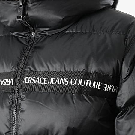 Versace Jeans Couture - Giacca con cappuccio con banda logo 73GAU403 Nero