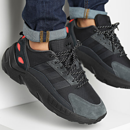 Adidas Originals - ZX 22 Boost Sneakers GX7007 Core Black Carbon Solar Red