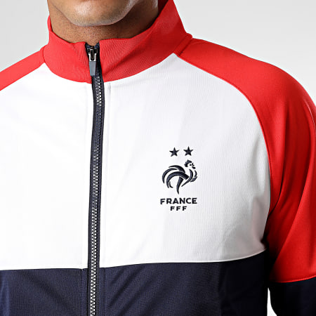 FFF - Veste Zippée Tricolore Bleu Marine Rouge Blanc