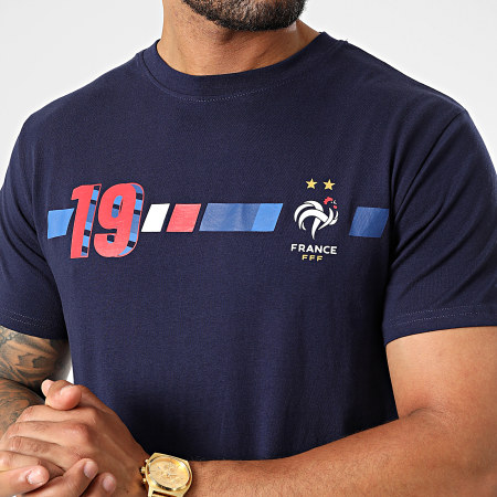 FFF - Tee Shirt Player Benzema N19 Bleu Marine