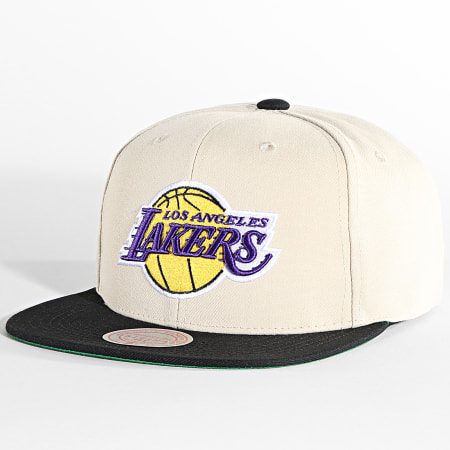Mitchell and Ness - NBA 50° Los Angeles Lakers Cappellino Snapback Beige