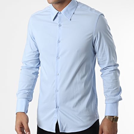 Zelys Paris - Camisa de manga larga Adriano Azul claro