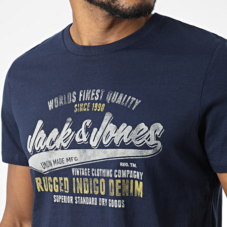 Jack And Jones - Set di 2 magliette Booster blu navy e bianche