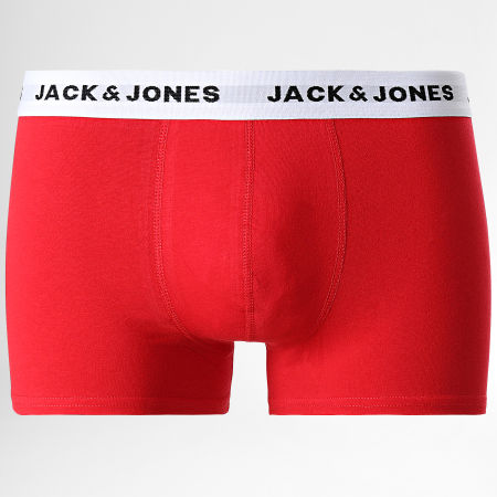 Jack And Jones - Lot De 5 Boxers Marty Vert Kaki Bleu Marine Noir Gris Chiné Rouge