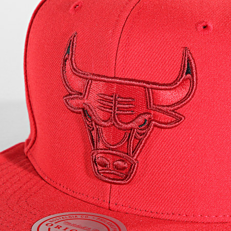 Mitchell and Ness - Cappello snapback Chicago Bulls Three Collection rosso