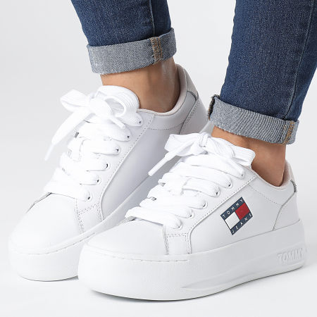 Tommy Jeans - Sneakers City Flag 1973 Bianco Donna