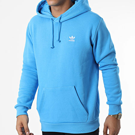 Adidas Originals - Essential HK0098 Felpa con cappuccio azzurro