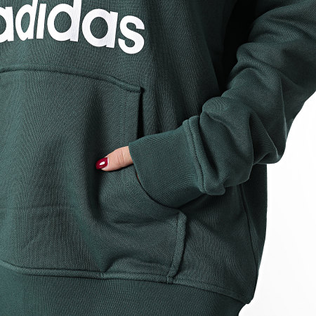 Adidas Originals - Sweat Capuche Femme Trefoil HK9654 Vert - LaBoutiqueOfficielle.com