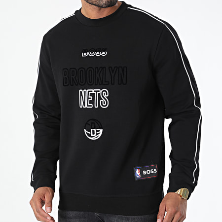 BOSS by Hugo Boss - Sweat Crewneck NBA Brooklyn Nets Windmill 50477351 Noir