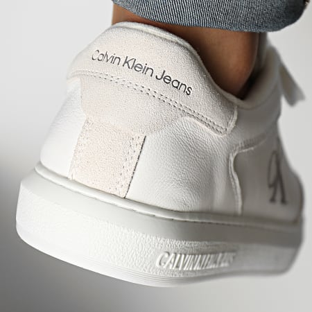 Calvin Klein - Casual Cupsole Laceup Low Mono Zapatillas YM0YM00496 Triple White