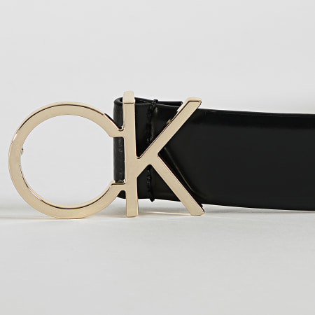 Calvin Klein - Ceinture Re-Lock CK Logo 0157 Noir Doré